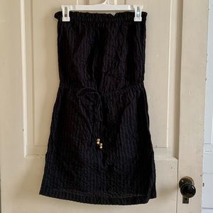 SHOSHANNA black eyelet lace strapless dress